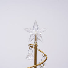 Load image into Gallery viewer, LED Wrought Iron Night Light Crystal Christmas Tree Light Room Decoration Small Table Lamp