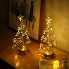 Load image into Gallery viewer, LED Wrought Iron Night Light Crystal Christmas Tree Light Room Decoration Small Table Lamp