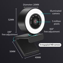Load image into Gallery viewer, X98 USB Drive-Free HD Fill Light Camera with Microphone, 720P, 1080P, 2K Auto Focus