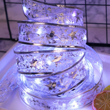 Load image into Gallery viewer, 4m 40LEDs Gift Decoration Ribbon Light String LED Copper Wire Ribbon Christmas Tree Top Bowknot Light, Warm White Light, White Light, Colorful Light