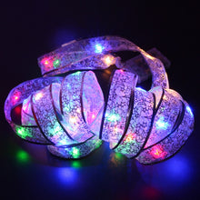 Load image into Gallery viewer, 4m 40LEDs Gift Decoration Ribbon Light String LED Copper Wire Ribbon Christmas Tree Top Bowknot Light, Warm White Light, White Light, Colorful Light