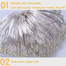 Load image into Gallery viewer, 4m 40LEDs Gift Decoration Ribbon Light String LED Copper Wire Ribbon Christmas Tree Top Bowknot Light, Warm White Light, White Light, Colorful Light