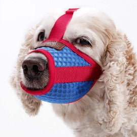 Doglemi Dog Muzzle Pet Supplies Breathable Bark Stopper Muzzle Dog Mouth Cover, S, M, L, XL