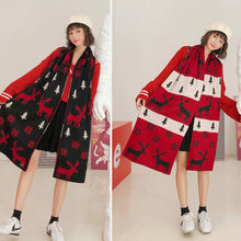 Load image into Gallery viewer, Autumn and Winter Christmas Pattern Knitted Warm All-Match Shawl Scarf, T01 Wine Red, T01 Beige, T01 Big Red, T01 Black Red, T01 Dark Green, I05 Wine Red, I05 Beige, I05 Red, I05 Dark Green, P12 Wine Red, P12 Beige, N41 Red, N41 Dark Green