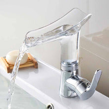 Load image into Gallery viewer, Bathroom Hot Cold Water Faucet Wine Glass Waterfall Faucet, Transparent, Blue, Purple, Brown &amp;Yellow
