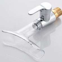 Load image into Gallery viewer, Bathroom Hot Cold Water Faucet Wine Glass Waterfall Faucet, Transparent, Blue, Purple, Brown &amp;Yellow
