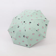 Load image into Gallery viewer, Small Fresh Sun Umbrella Female Sun Umbrella Student Vinyl Three-Fold Simple Dual-Use Sun Umbrella, Avocado Green, Avocado White, Avocado Pink, Strawberry White, Strawberry Pink, Peach White, Peach Pink