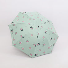 Load image into Gallery viewer, Small Fresh Sun Umbrella Female Sun Umbrella Student Vinyl Three-Fold Simple Dual-Use Sun Umbrella, Avocado Green, Avocado White, Avocado Pink, Strawberry White, Strawberry Pink, Peach White, Peach Pink