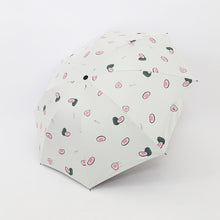 Load image into Gallery viewer, Small Fresh Sun Umbrella Female Sun Umbrella Student Vinyl Three-Fold Simple Dual-Use Sun Umbrella, Avocado Green, Avocado White, Avocado Pink, Strawberry White, Strawberry Pink, Peach White, Peach Pink
