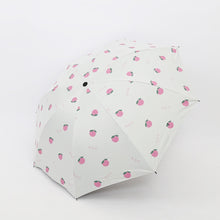 Load image into Gallery viewer, Small Fresh Sun Umbrella Female Sun Umbrella Student Vinyl Three-Fold Simple Dual-Use Sun Umbrella, Avocado Green, Avocado White, Avocado Pink, Strawberry White, Strawberry Pink, Peach White, Peach Pink