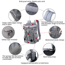 Load image into Gallery viewer, Doglemi Pet Outing Backpack Dog Shoulder Chest Bag Breathable Mesh Dog Cat Bag, M, L