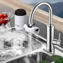 Load image into Gallery viewer, Zoosen Electric Hot Water Faucet Connection Type Instant Hot Water Faucet CN Plug, Style:White + Leak Protection, White, With shower Head Connector, White + Leak Protection