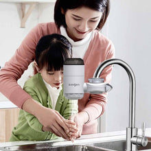 Load image into Gallery viewer, Zoosen Electric Hot Water Faucet Connection Type Instant Hot Water Faucet CN Plug, Style:White + Leak Protection, White, With shower Head Connector, White + Leak Protection