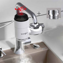 Load image into Gallery viewer, Zoosen Electric Hot Water Faucet Connection Type Instant Hot Water Faucet CN Plug, Style:White + Leak Protection, White, With shower Head Connector, White + Leak Protection