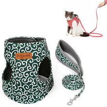 Load image into Gallery viewer, DogLemi Pet Cat Traction Rope Chest Harness Vest Type Traction Suit Cat Walking Rope, XS, S