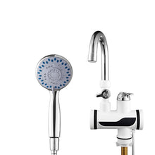 Load image into Gallery viewer, Dynamic Digital Display Instant Heating Electric Hot Water Faucet Kitchen&amp;Domestic Hot&amp;Cold Water Heater EU Plug, With Shower Head, Large Elbow, Universal Tube