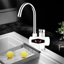 Load image into Gallery viewer, Dynamic Digital Display Instant Heating Electric Hot Water Faucet Kitchen&amp;Domestic Hot&amp;Cold Water Heater EU Plug, With Shower Head, Large Elbow, Universal Tube