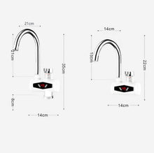 Load image into Gallery viewer, Dynamic Digital Display Instant Heating Electric Hot Water Faucet Kitchen&amp;Domestic Hot&amp;Cold Water Heater EU Plug, With Shower Head, Large Elbow, Universal Tube