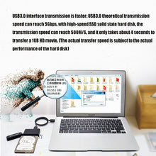 Load image into Gallery viewer, Olmaster External Notebook Hard Drive Adapter Cable Easy Drive Cable USB3.0 to SATA Converter, Hard Disk Dedicated 2.5 Inch, Hard Disk + Type-C Adapter 2.5 Inch, Hard Disk Dedicated 3.5 Inch (US Plug), Hard Disk + Type-C Adapter 3.5 Inch (US Plug)