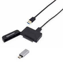 Load image into Gallery viewer, Olmaster External Notebook Hard Drive Adapter Cable Easy Drive Cable USB3.0 to SATA Converter, Hard Disk Dedicated 2.5 Inch, Hard Disk + Type-C Adapter 2.5 Inch, Hard Disk Dedicated 3.5 Inch (US Plug), Hard Disk + Type-C Adapter 3.5 Inch (US Plug)