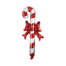 Load image into Gallery viewer, 20 PCS 24 Inch Christmas Inflatable Stick Cane Candy Elk Head Handheld Balloon Aluminum Film Material Decoration Balloon, Crutch, Deer Head