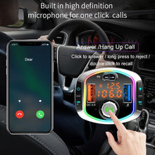 Load image into Gallery viewer, BC63 Colorful Car Card MP3 Player Multifunctional Bluetooth Receiver U Disk Charger Car Cigarette Lighter, BC63