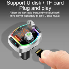 Load image into Gallery viewer, BC63 Colorful Car Card MP3 Player Multifunctional Bluetooth Receiver U Disk Charger Car Cigarette Lighter, BC63