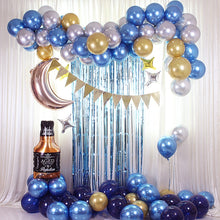 Load image into Gallery viewer, Blue Balloon Set Hanging Flag Whiskey Balloon Chain Set Party Decoration Venue Decoration Props, Blue Balloon Set