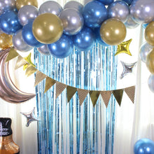 Load image into Gallery viewer, Blue Balloon Set Hanging Flag Whiskey Balloon Chain Set Party Decoration Venue Decoration Props, Blue Balloon Set