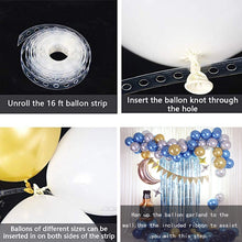 Load image into Gallery viewer, Blue Balloon Set Hanging Flag Whiskey Balloon Chain Set Party Decoration Venue Decoration Props, Blue Balloon Set