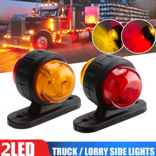 Load image into Gallery viewer, 2 PCS R9 12-24V 2 LEDs 2000-4000K Double-Sided Waist Light Truck Side Light Cargo Truck Modification Two-Color Side Tail Light, 2 PCS R9