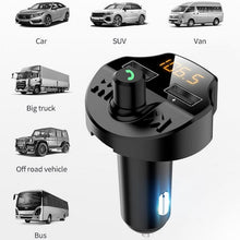 Load image into Gallery viewer, T66 Car Bluetooth Car Charger Cigarette Lighter MP3 Player Hands-Free Car FM Transmitter, T66