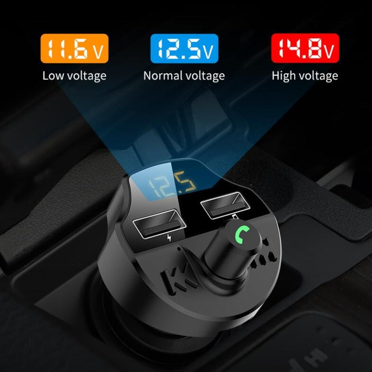 T66 Car Bluetooth Car Charger Cigarette Lighter MP3 Player Hands-Free Car FM Transmitter, T66