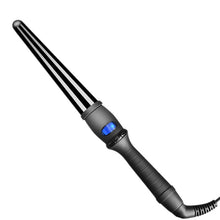 Load image into Gallery viewer, LCD Conical Curling Iron Single Tube Ceramic Glaze Pear Flower Cone, 19mm EU, 25mm EU, 25mm US, 19mm US, 32mm EU