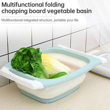 Load image into Gallery viewer, Multifunctional Cutting Board Kitchen Foldable Vegetable Washing Basin, Pink, Blue