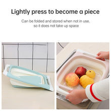 Load image into Gallery viewer, Multifunctional Cutting Board Kitchen Foldable Vegetable Washing Basin, Pink, Blue