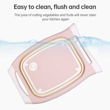 Load image into Gallery viewer, Multifunctional Cutting Board Kitchen Foldable Vegetable Washing Basin, Pink, Blue