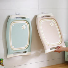 Load image into Gallery viewer, Multifunctional Cutting Board Kitchen Foldable Vegetable Washing Basin, Pink, Blue