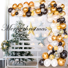 Load image into Gallery viewer, Classic Black Gold Latex Balloon Set Birthday Party Balloon Chain Room Decoration Set, Classic Black Gold Latex Balloon Set