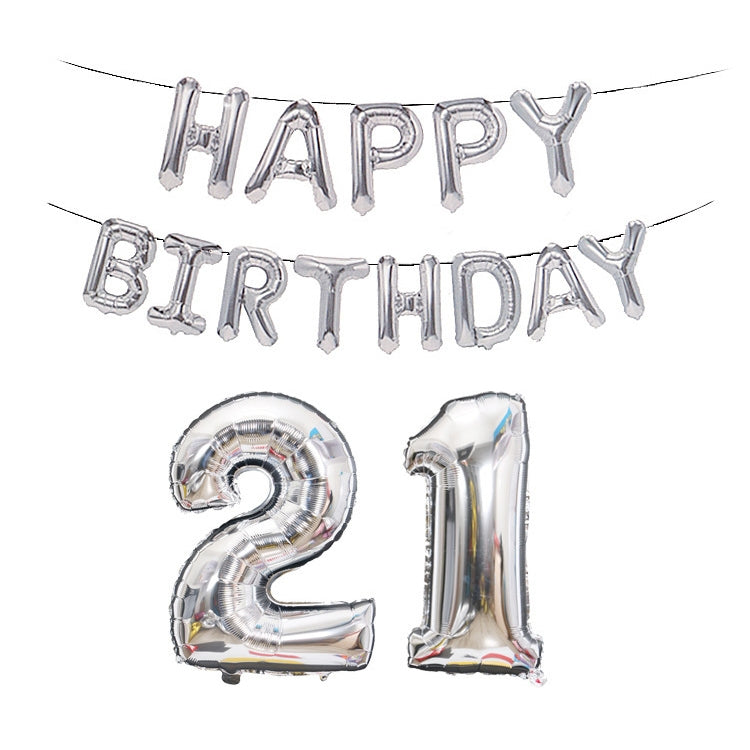 Birthday Decoration Aluminum Foil Balloon 40 Inch Big Number Aluminum Foil Balloon Decoration Set, 18, 21, 30, 40, 50, 60