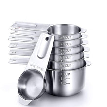 Load image into Gallery viewer, 7 in 1 304 Stainless Steel Measuring Cup Set Baking Tools, 7 in 1 Measuring Spoon