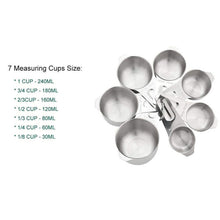 Load image into Gallery viewer, 7 in 1 304 Stainless Steel Measuring Cup Set Baking Tools, 7 in 1 Measuring Spoon