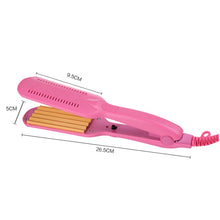 Load image into Gallery viewer, 220V Professional Ceramic Corrugated Curling Iron, Blue, Pink, Red, Rose red, White