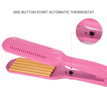 Load image into Gallery viewer, 220V Professional Ceramic Corrugated Curling Iron, Blue, Pink, Red, Rose red, White