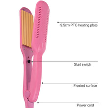 Load image into Gallery viewer, 220V Professional Ceramic Corrugated Curling Iron, Blue, Pink, Red, Rose red, White