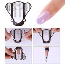 Load image into Gallery viewer, 500PCS/Set Nail Art Acrylic UV Gel Tips Extension Builder Form Guide Stencil Manicure Tools