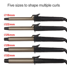 Load image into Gallery viewer, Nano Titanium Hair Curler with LED Digital Temperature Display, 19mm, 22mm, 25mm, 28mm, 32mm