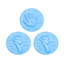 Load image into Gallery viewer, 3 PCS Baby Care Air Dry Soft Clay Baby Hand and Foot Inkpad, Blue, Green, Pink, Purple, Orange, Red, White, Yellow