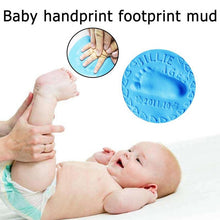Load image into Gallery viewer, 3 PCS Baby Care Air Dry Soft Clay Baby Hand and Foot Inkpad, Blue, Green, Pink, Purple, Orange, Red, White, Yellow