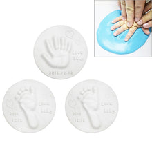 Load image into Gallery viewer, 3 PCS Baby Care Air Dry Soft Clay Baby Hand and Foot Inkpad, Blue, Green, Pink, Purple, Orange, Red, White, Yellow